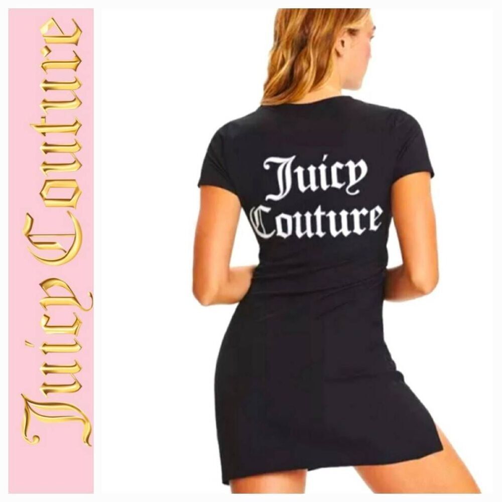 Juicy Couture Split Hem Logo T-Shirt Dress
